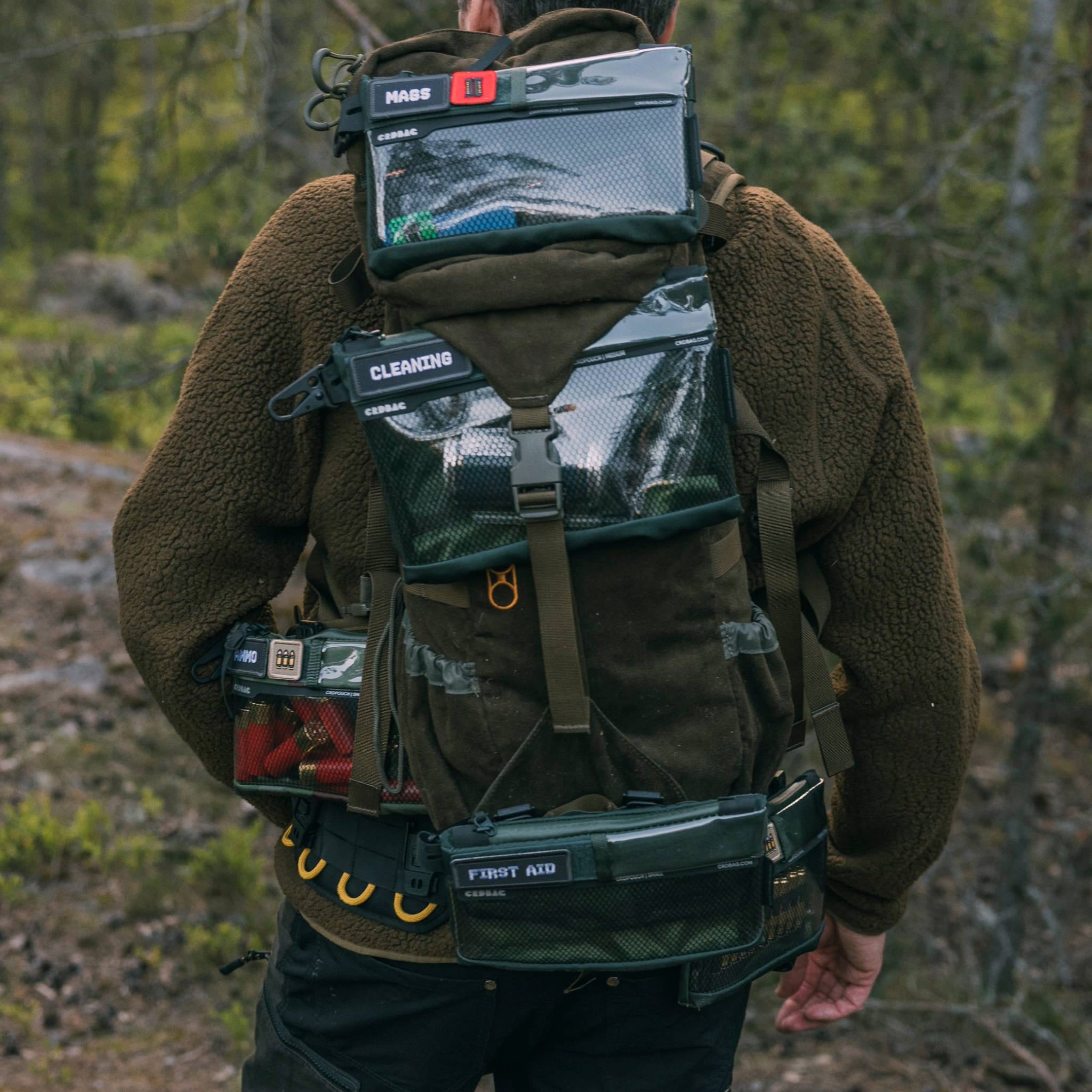 CRDPOUCH 4 Storlekar Tactical MOLLE Organiseringsset